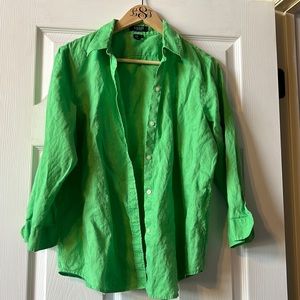 Green Linen Shirt